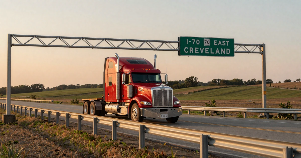 Trucker dating Nebraska: Kenworth heading west on I-80 past Sandhills grasslands at heartland sunset